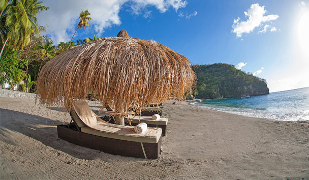 Luxury Beach at Jade Mountain